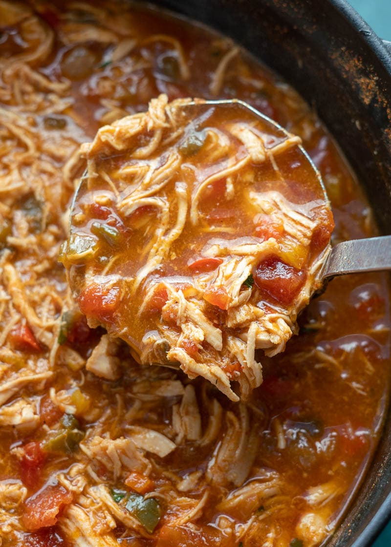 This delicious Chicken Fajita Soup is full of flavor and under 7 net carbs! Tender veggies, a spicy broth, and juicy chicken make this the BEST soup this season!