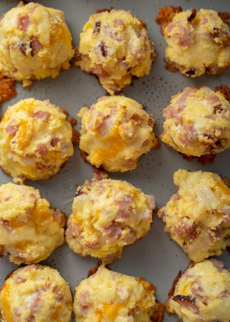 These Keto Ham and Cheese Bites are only 1.5 net carbs each, and are great warm or cold! This is one of the best keto recipes!