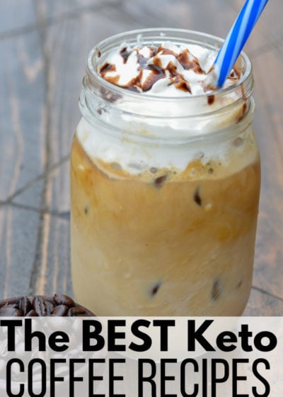 Forget the coffeeshop and enjoy the BEST Keto Coffee Drinks at home! Lattes, frappuccinos, and more, all under 5 net carbs each.