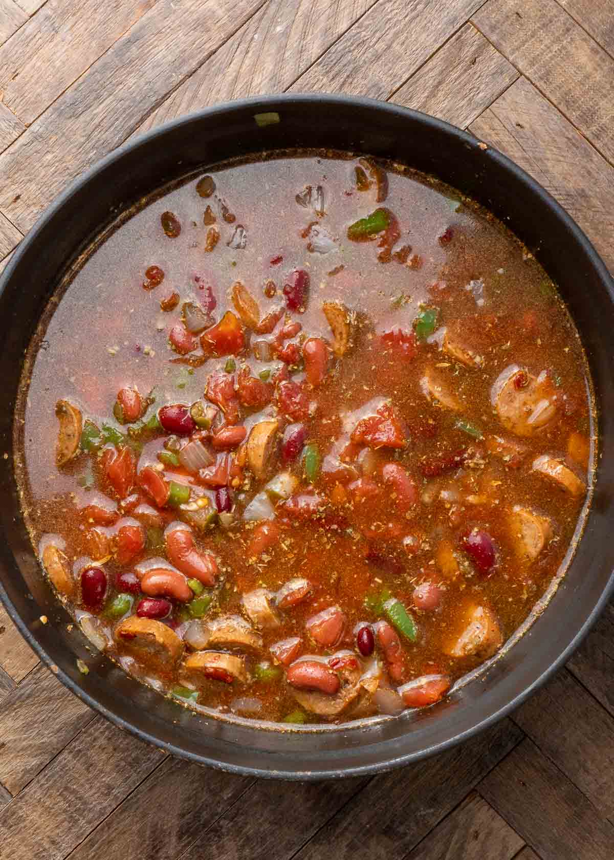 Red Beans and Rice with Andouille Sausage is an easy one pot meal perfect for busy weeknights! 