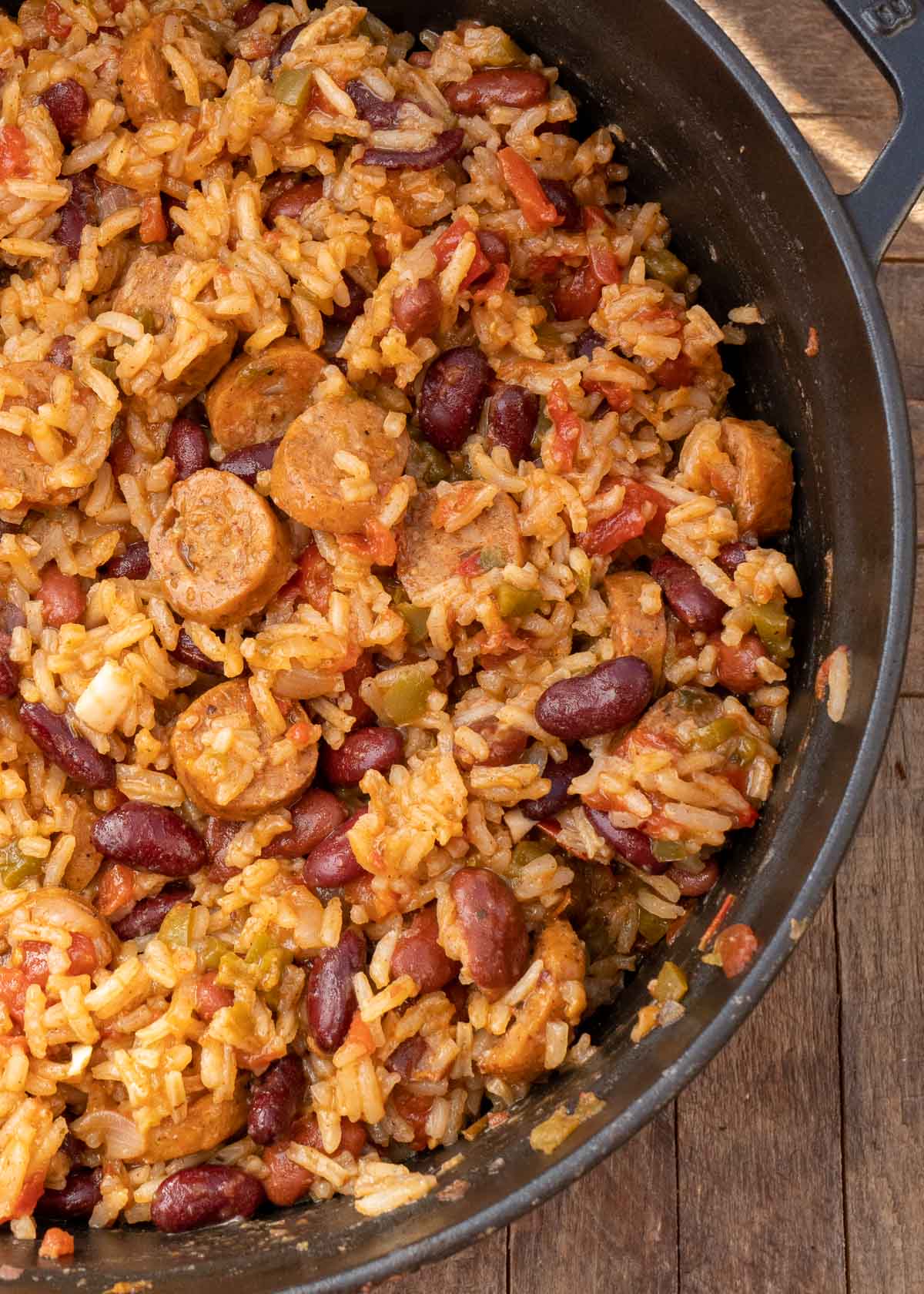 Red Beans and Rice with Andouille Sausage is an easy one pot meal perfect for busy weeknights! 