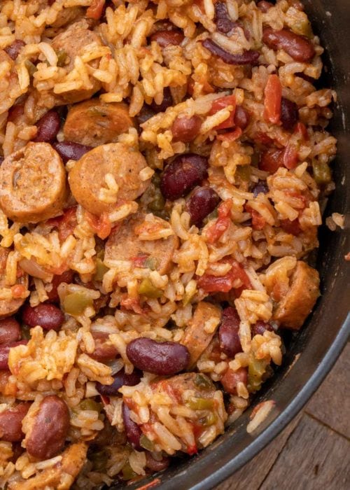 Red Beans and Rice with Andouille Sausage is an easy one pot meal perfect for busy weeknights! 