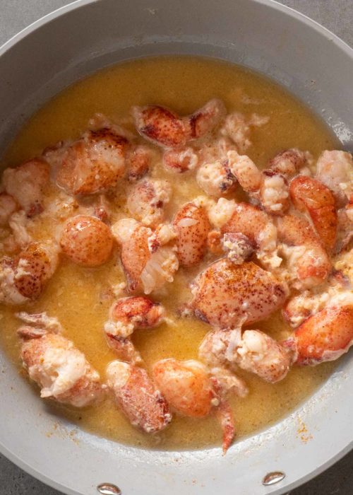 lobster in pan