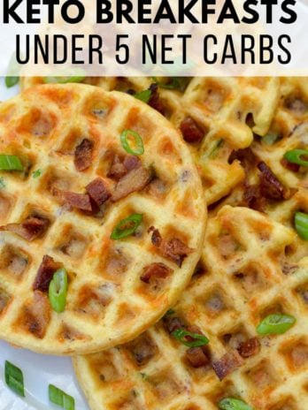 Keto Breakfast Ideas under 5 net carbs! These easy keto breakfast recipes are sure to fill you up and give you fuel for the day without loads of carbs!