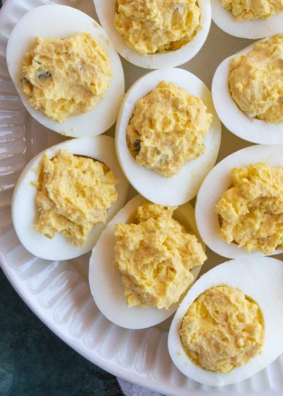 deviled eggs on plate