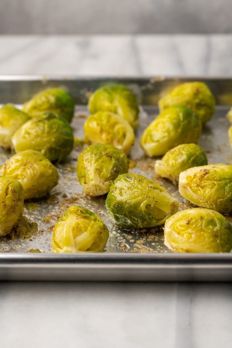 Crispy Smashed Brussels Sprouts with Lemon Aioli Maebells