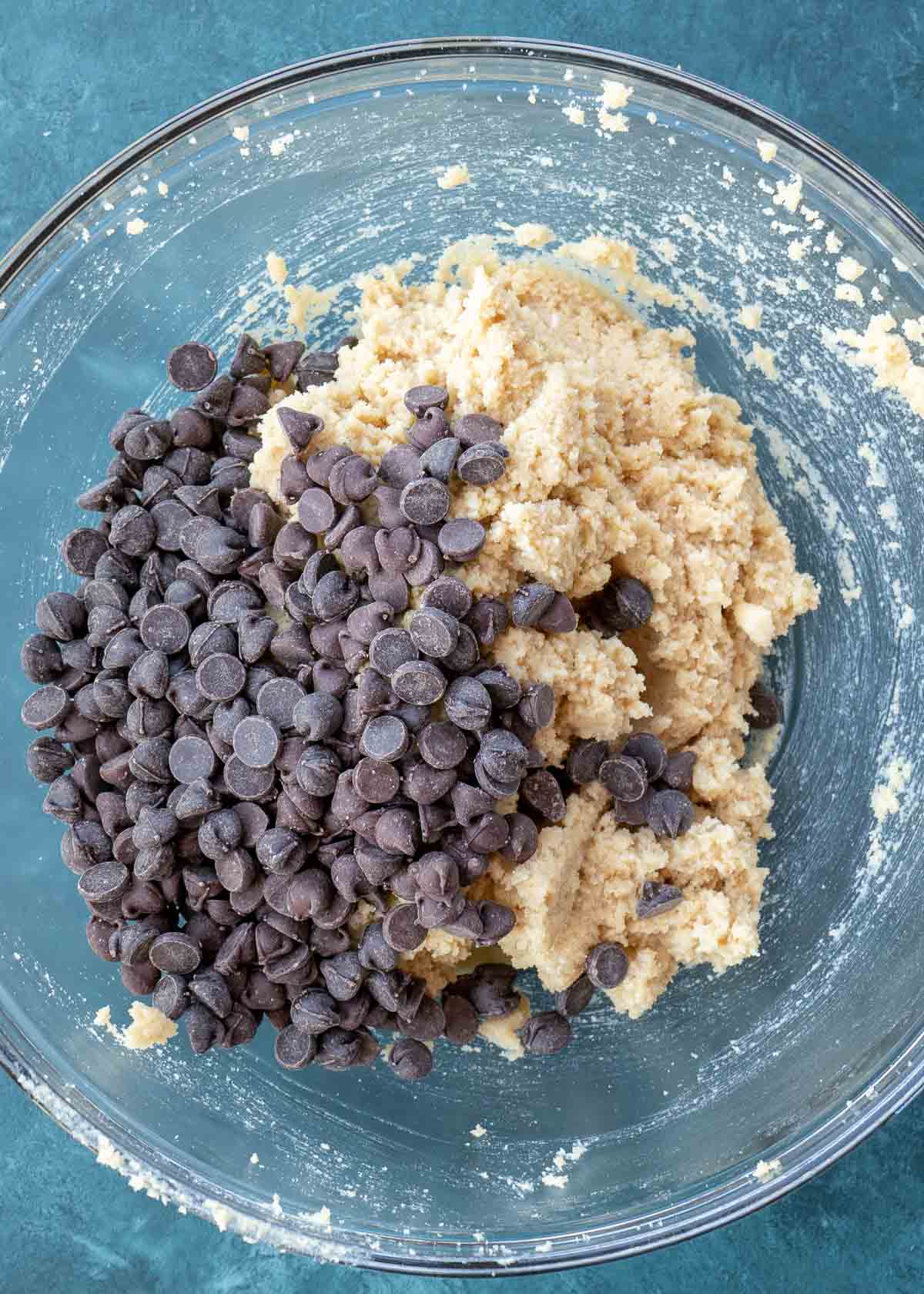 chocolate chips in cookie dough