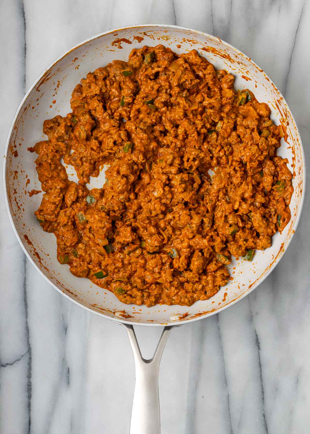 taco meat in skillet