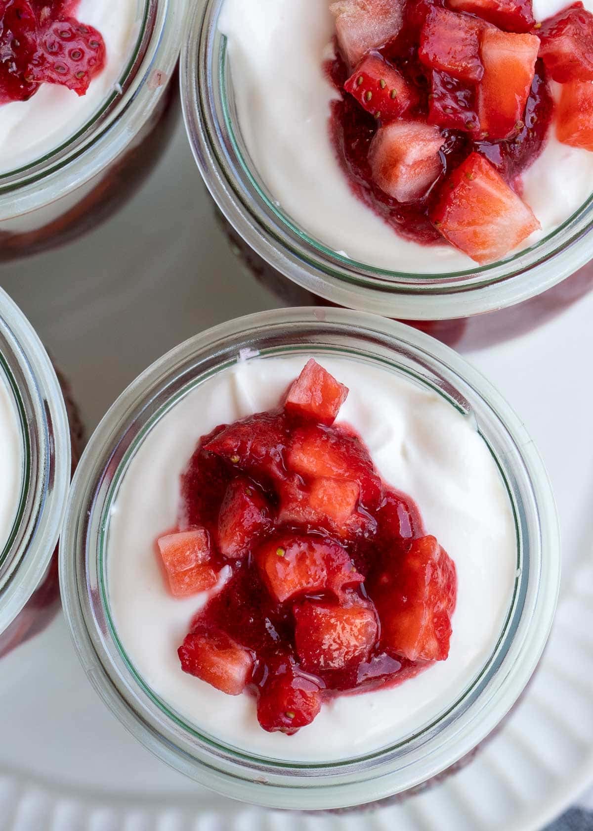 strawberry cheesecake jars