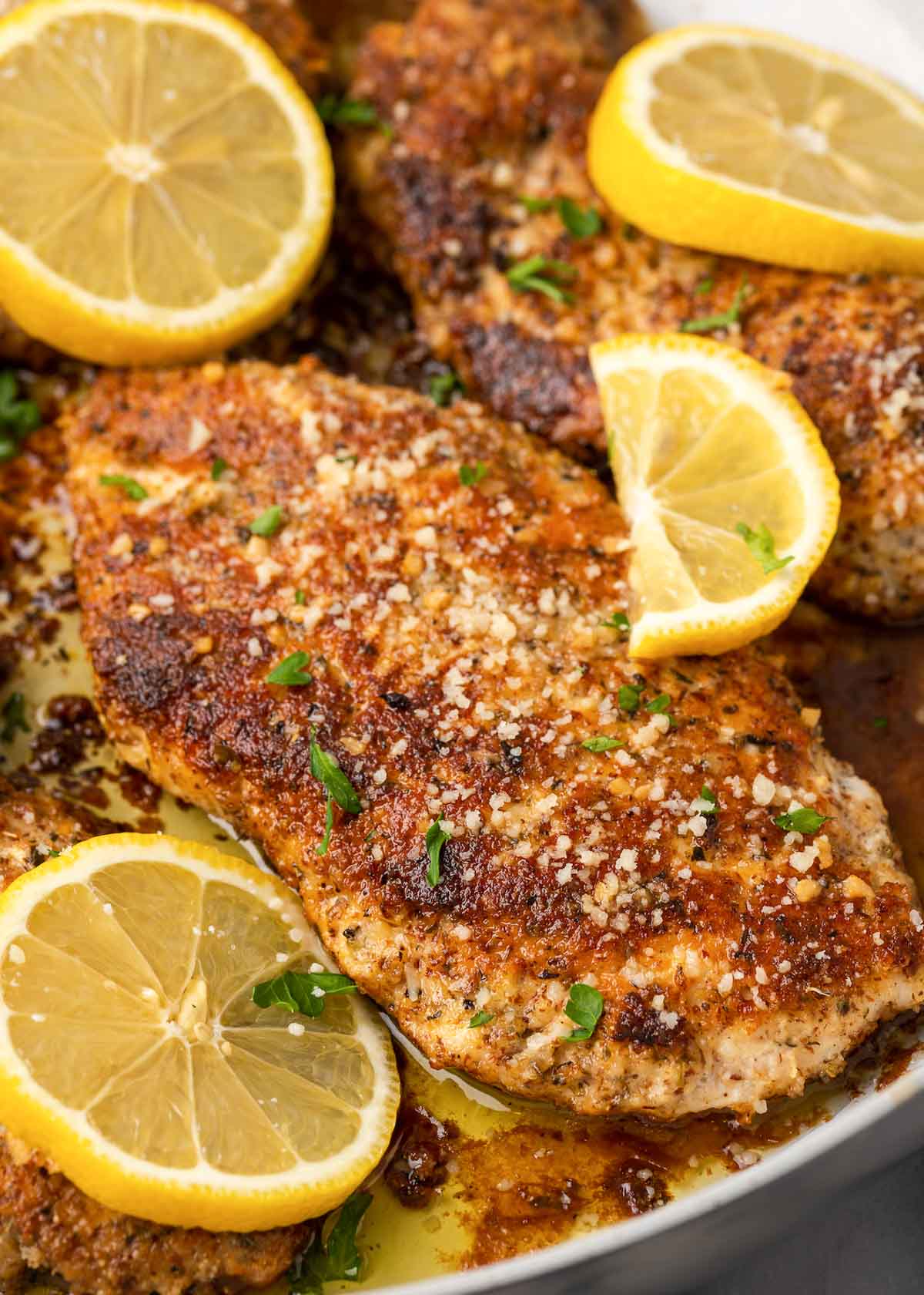 lemon chicken in skillet