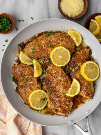 lemon chicken in skillet