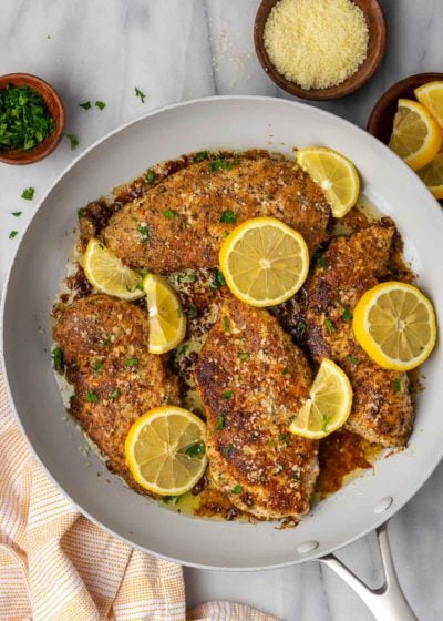 lemon chicken in skillet