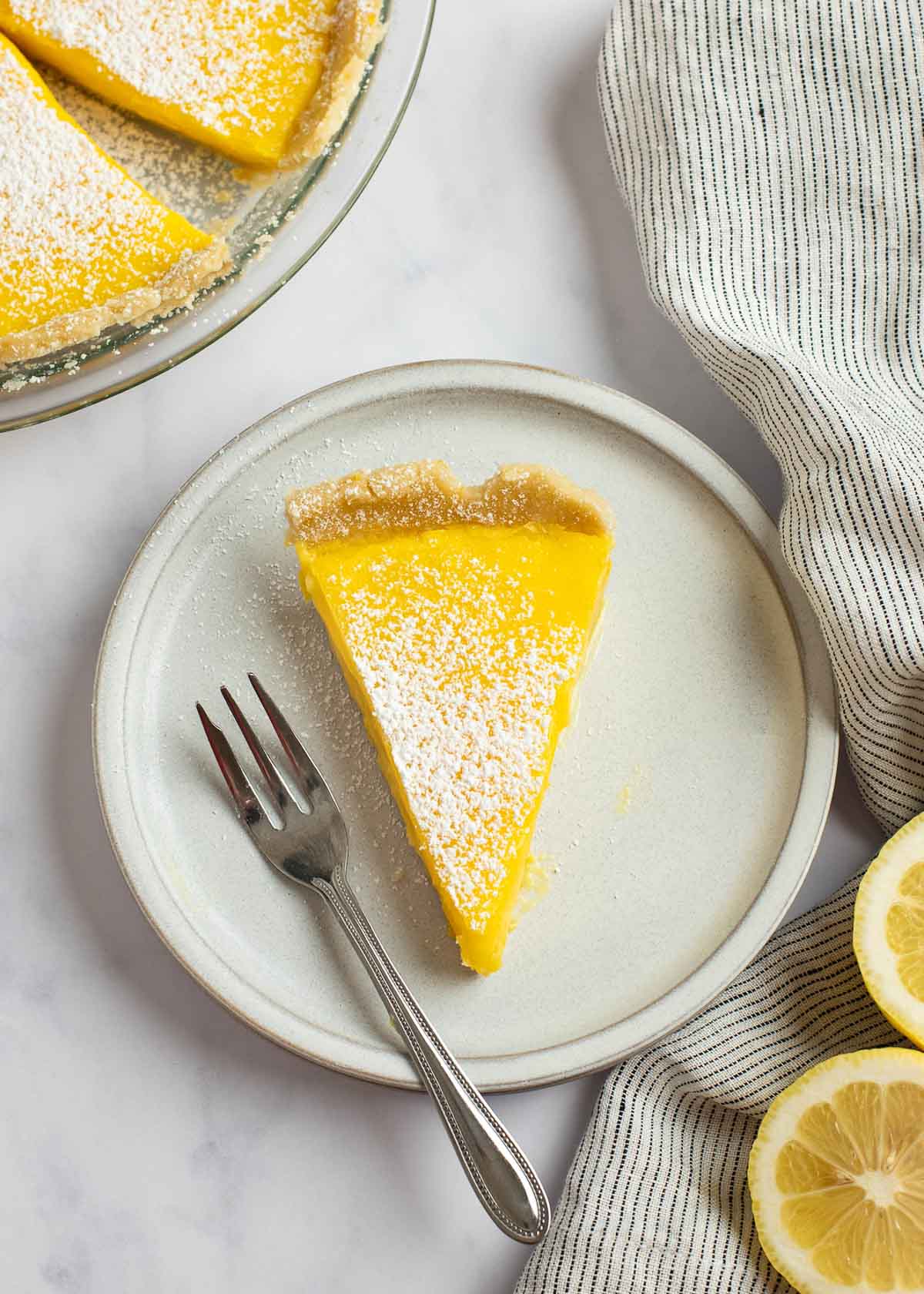 lemon pie on plate