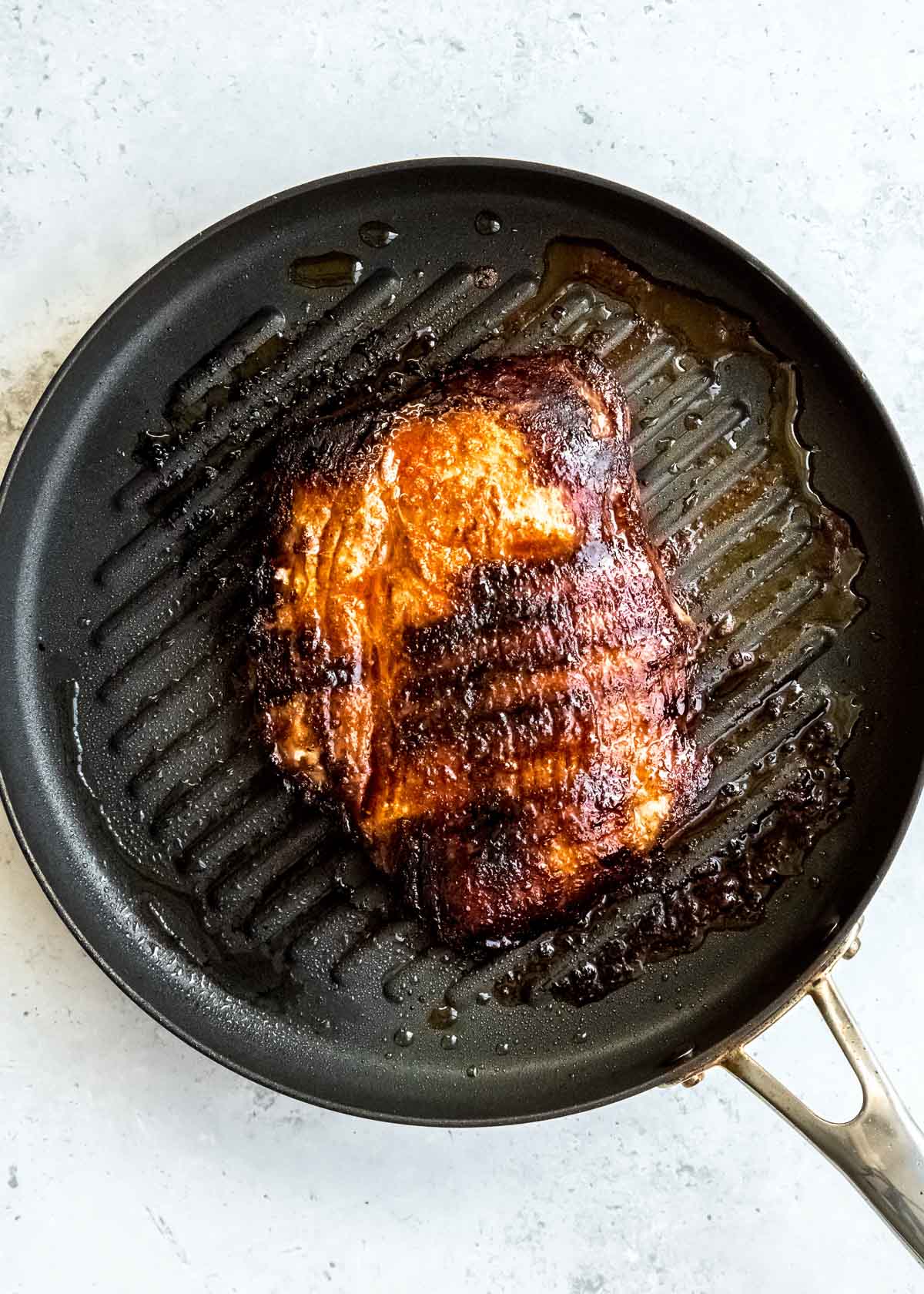 flank steak on grill