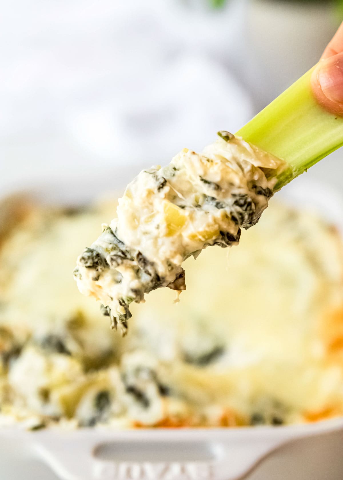 This classic Spinach Artichoke Dip is a favorite at the appetizer table! Perfect for lunches, potlucks, tailgating, and holidays.