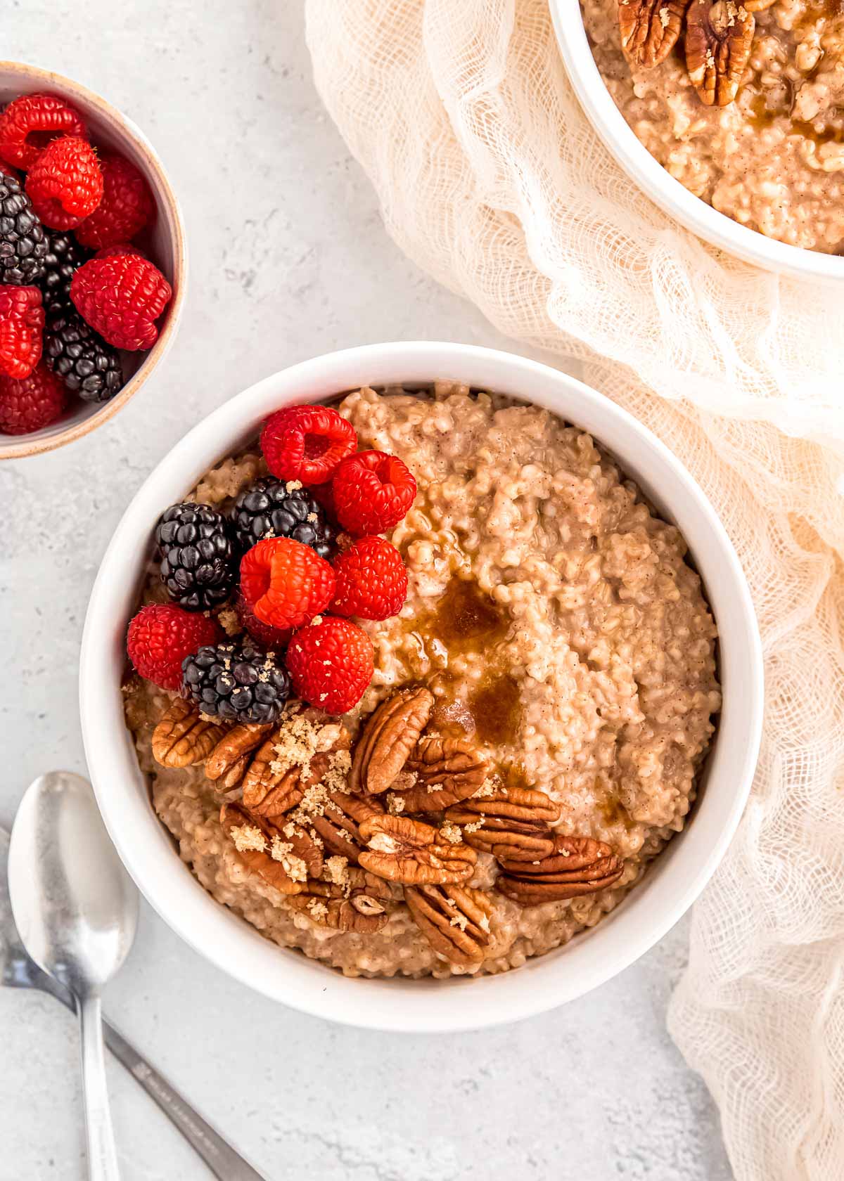 bowl of steel cut oats for breakfast