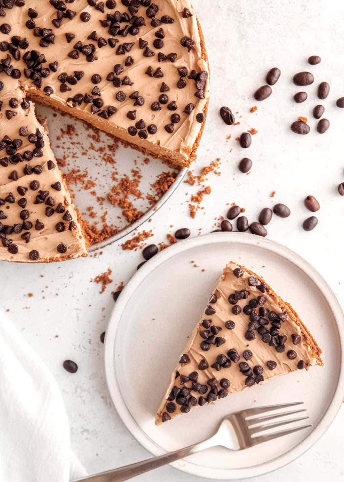 Enjoy unbelievable espresso flavor in this delicious No Bake Mocha Cheesecake! Rich, creamy, and perfect for holidays and celebrations.