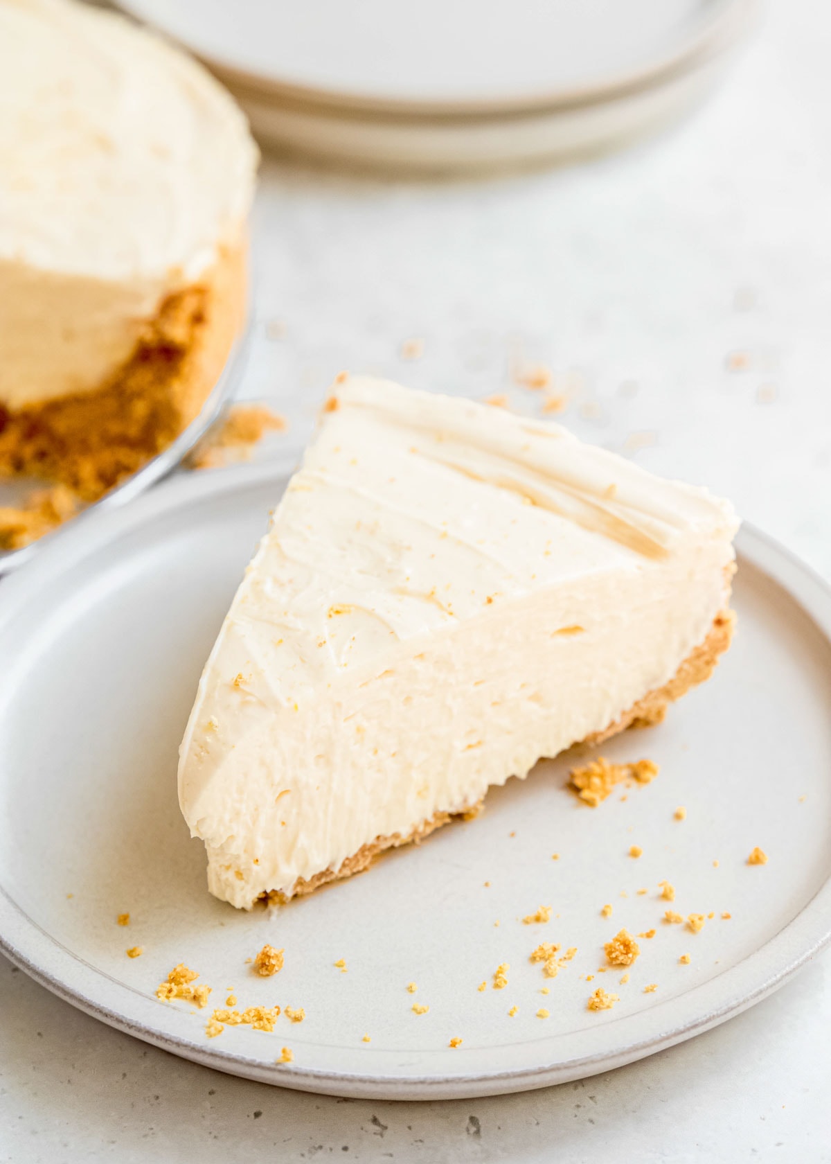 This No Bake Lemon Cheesecake is the perfect summer dessert! It's easy to make ahead of time, super creamy, and bursting with citrus flavor.