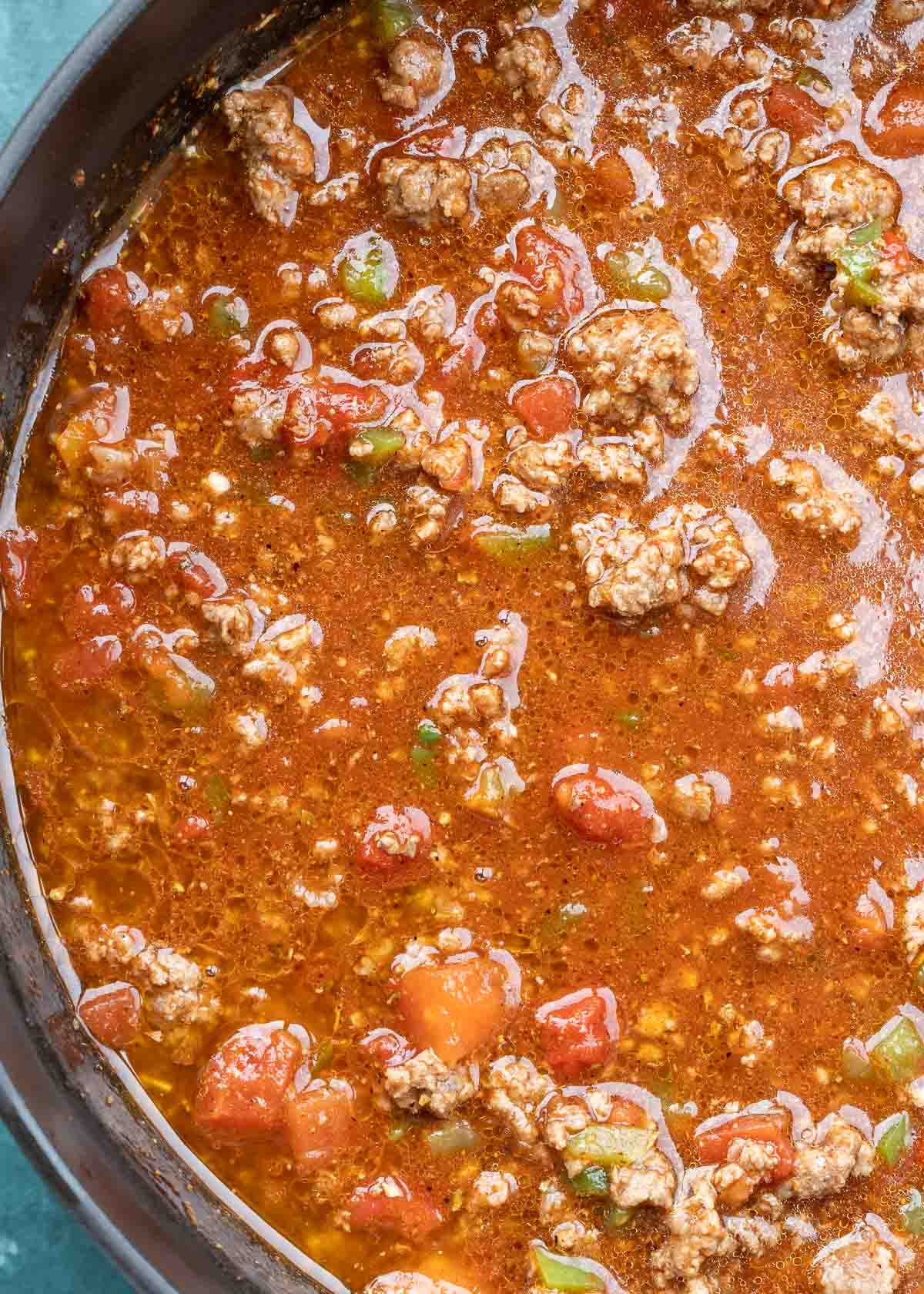 ingredients for keto chili in dutch oven