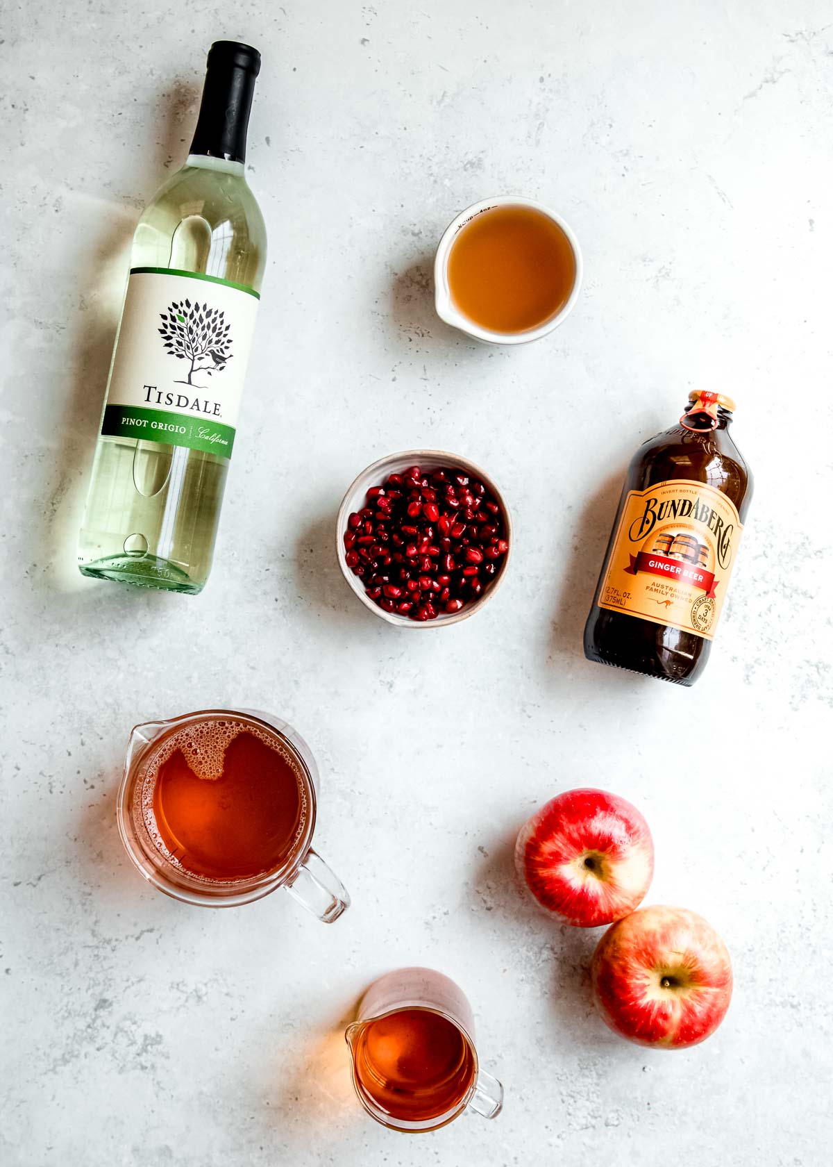 ingredients for apple cider sangria