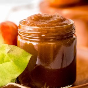 apple butter in jar