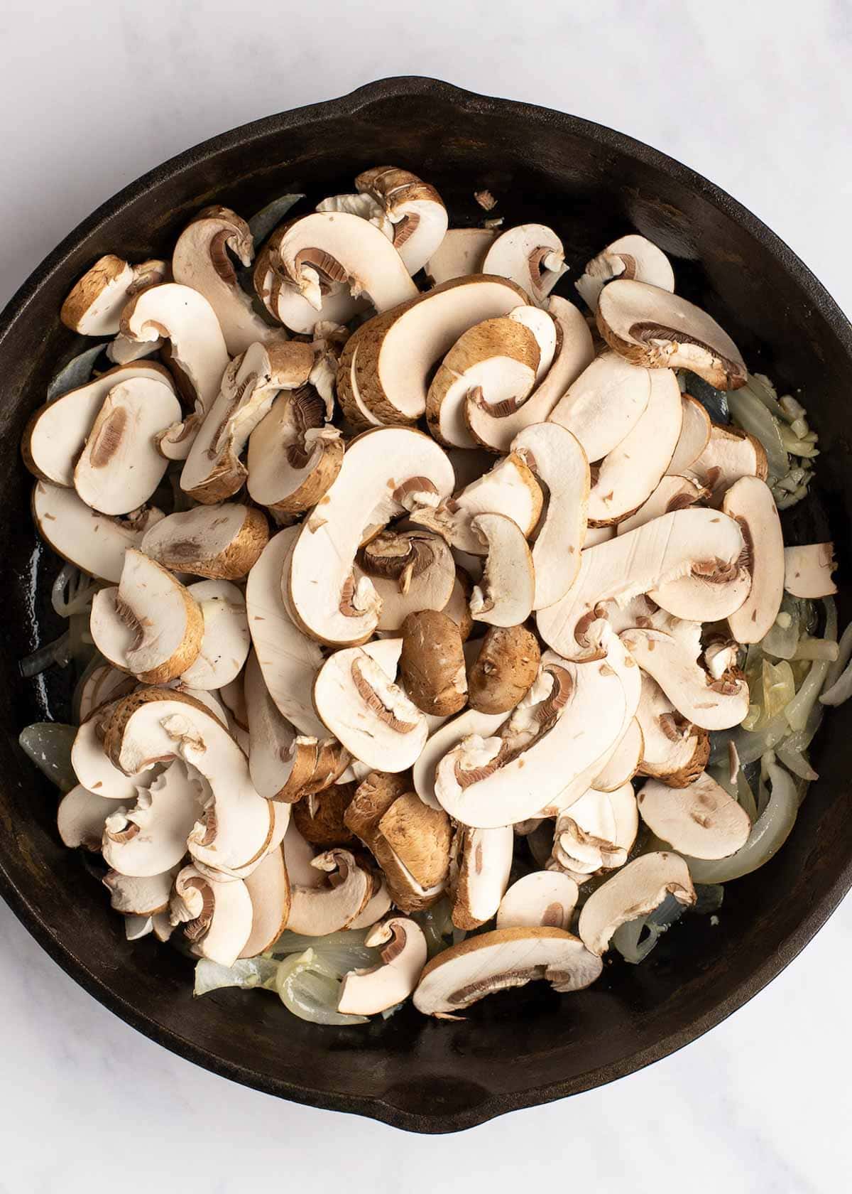 mushrooms in skillet