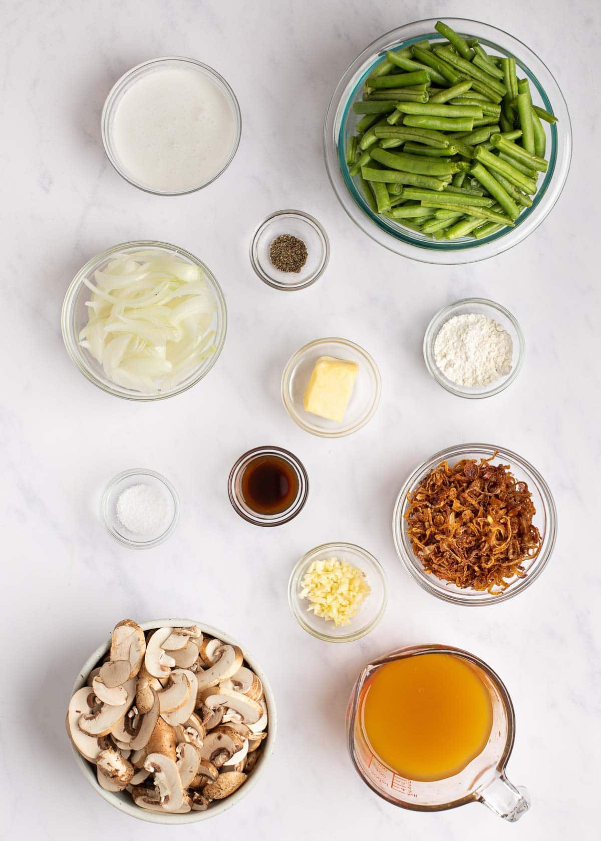 ingredients for gluten free green bean casserole