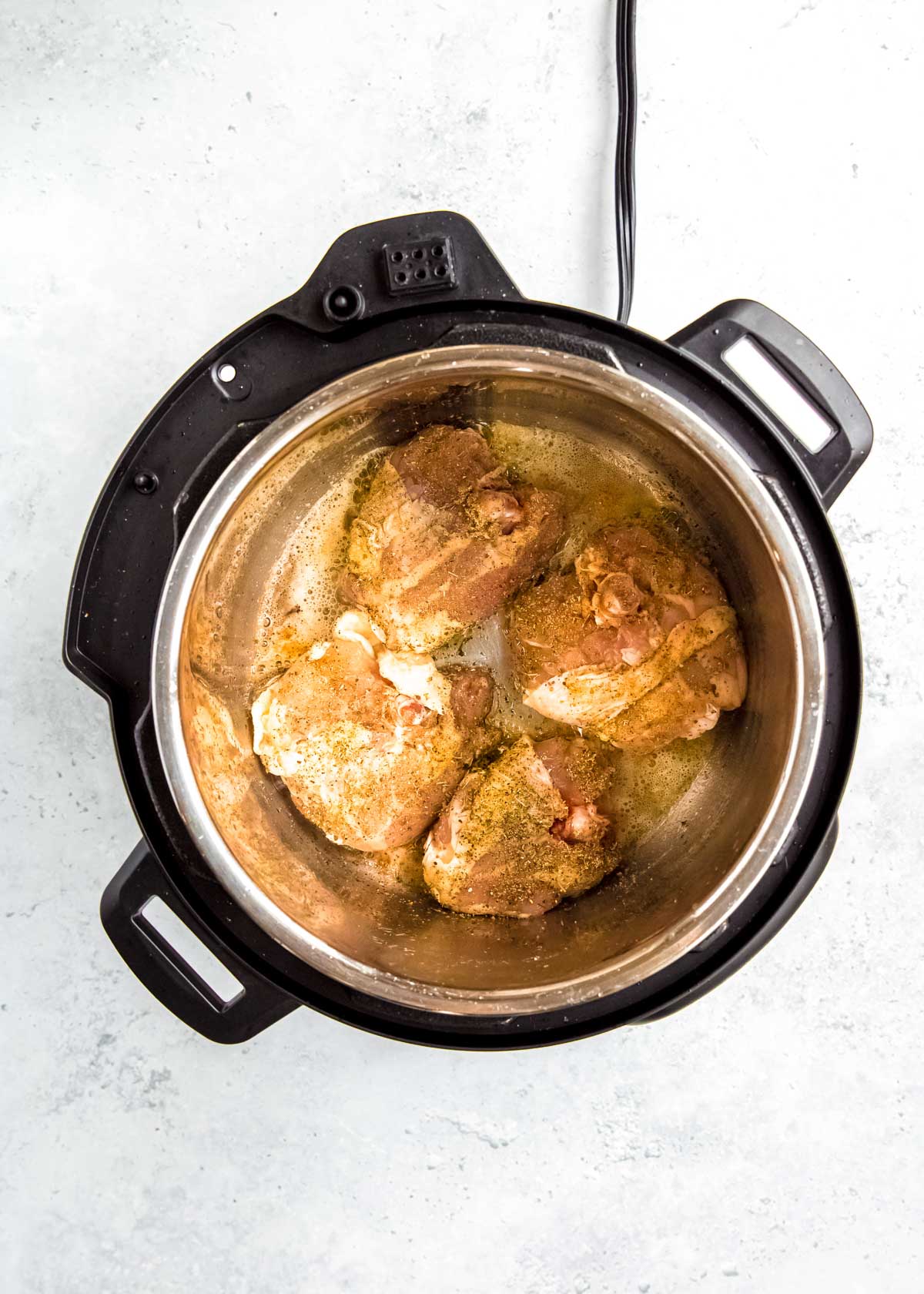 seasoned thighs in instant pot