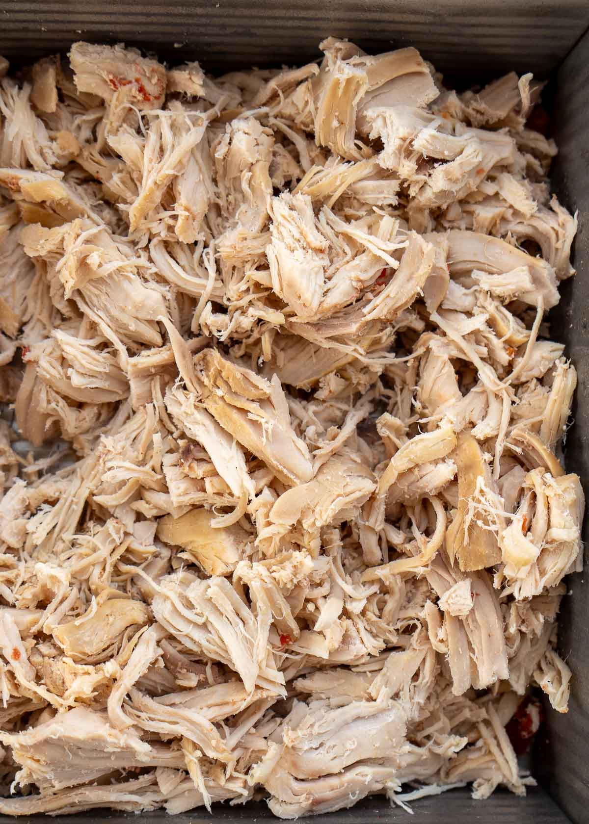 shredded chicken before adding to soup