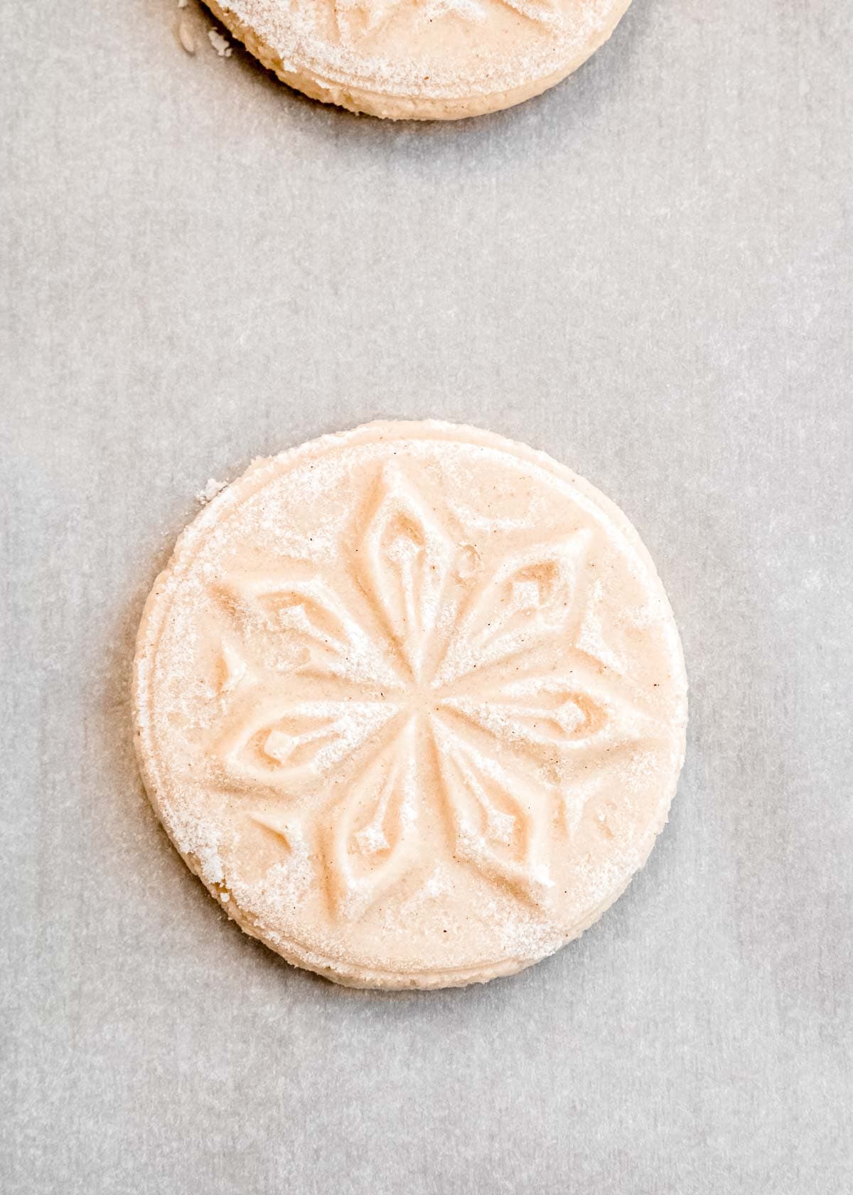 closeup of baked gluten-free sugar cookie
