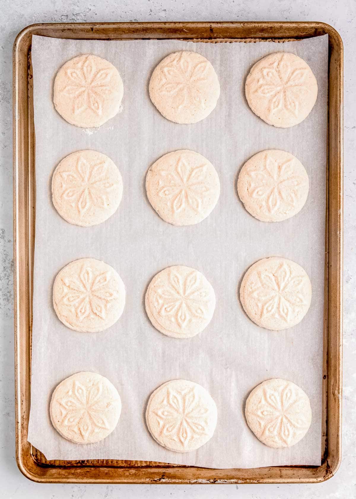 overhead shot of baked cookies