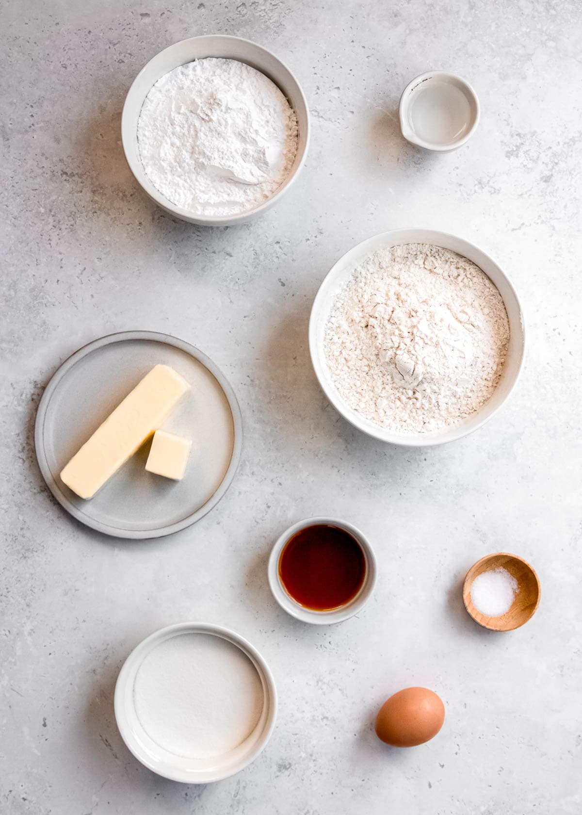 ingredients for gluten free sugar cookies