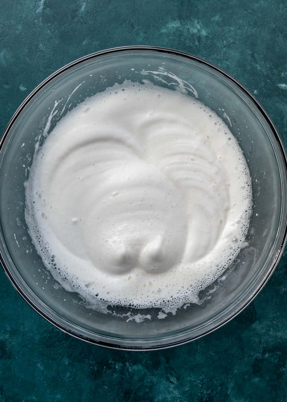 overhead shot of coconut macaroon ingredients after being mixed