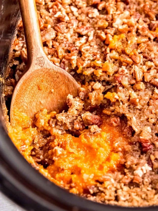 Slow Cooker Sweet Potato Casserole Story Maebells