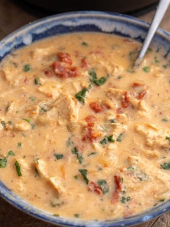 close up of marry me chicken soup