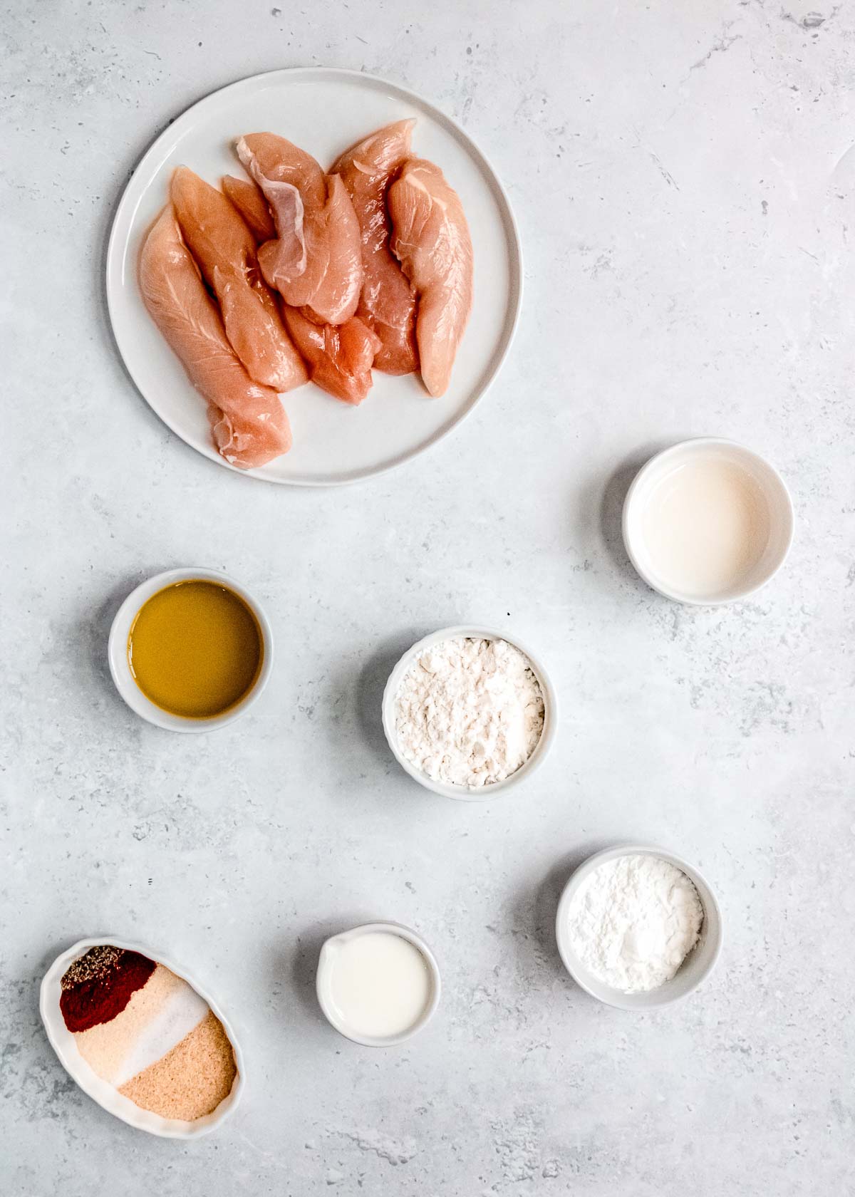 ingredients for buttermilk fried chicken