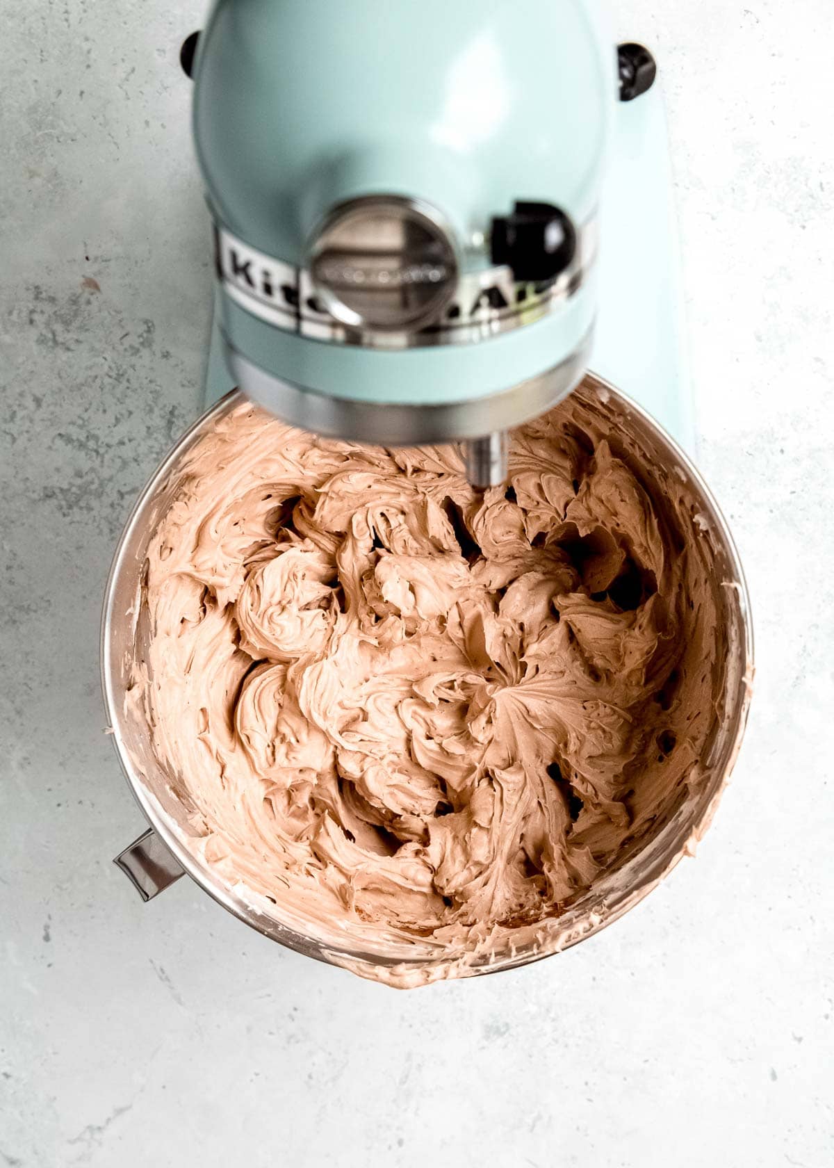 mocha flavored cream cheese filling in a bowl