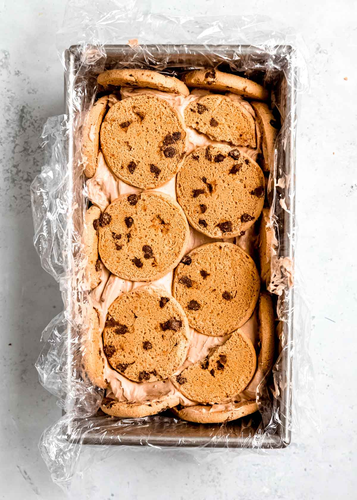 another cookie layer atop the mocha cream filling
