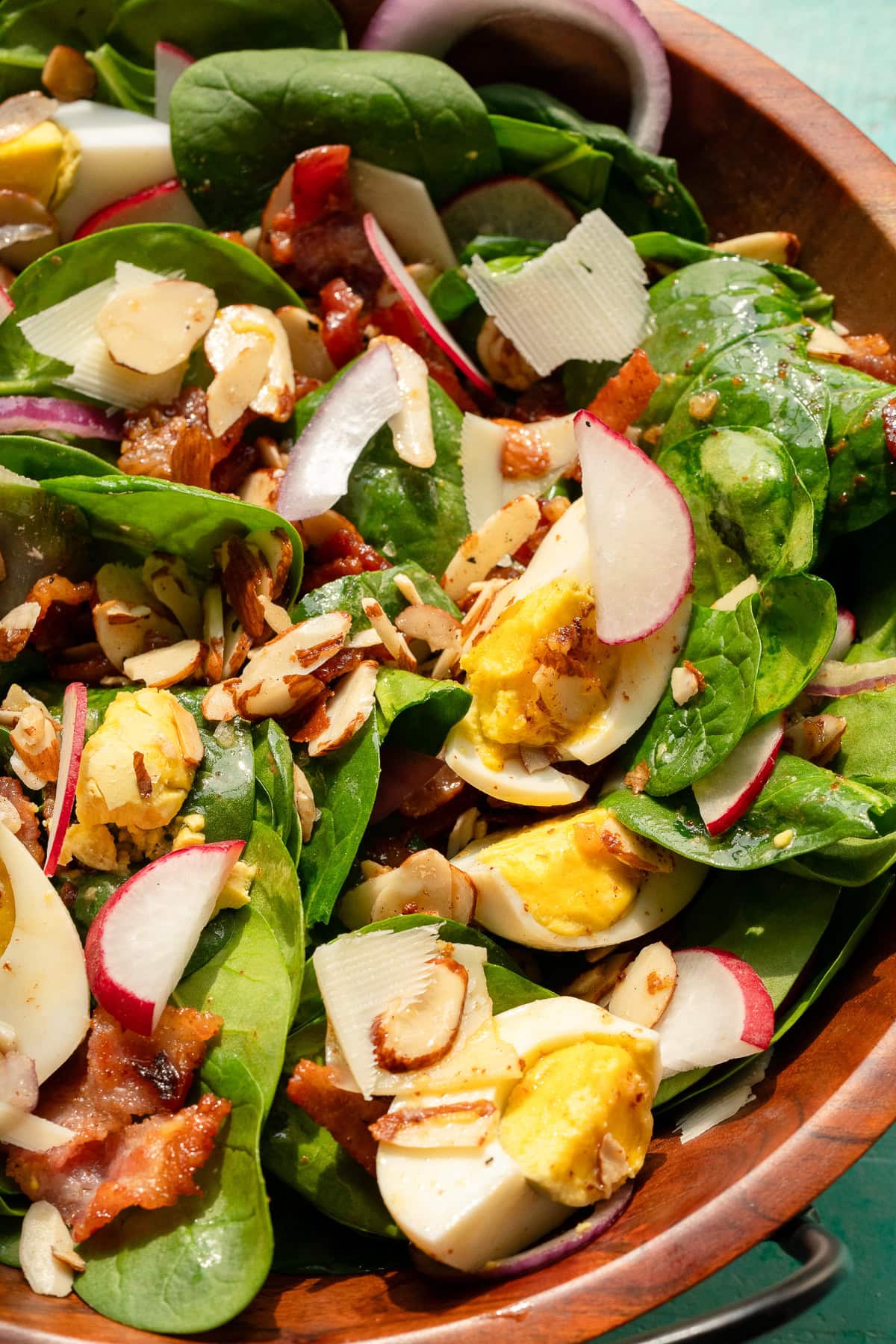 hot bacon dressing over a spinach salad recipe