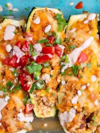 three zucchini boats stuffed with chipotle chicken recipe