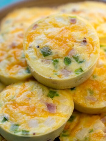 a platter of cottage cheese egg bites